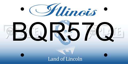 BQR57Q Illinois License Plate