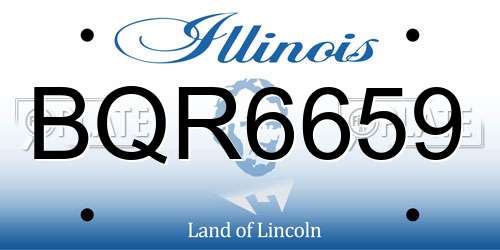 BQR6659 Illinois License Plate