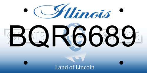 BQR6689 Illinois License Plate