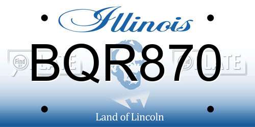 BQR870 Illinois License Plate