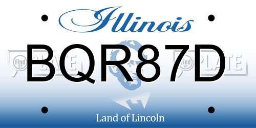 BQR87D Illinois License Plate