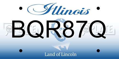 BQR87Q Illinois License Plate
