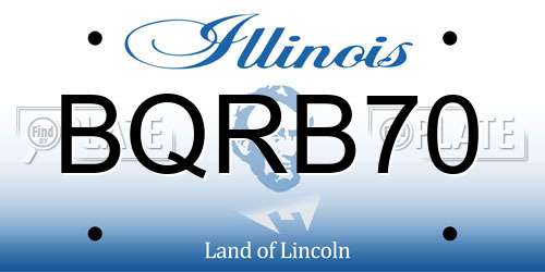 BQRB70 Illinois License Plate