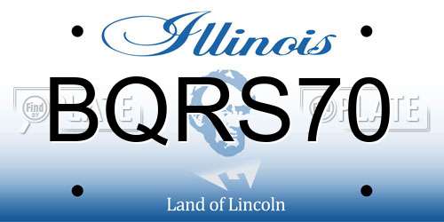 BQRS70 Illinois License Plate