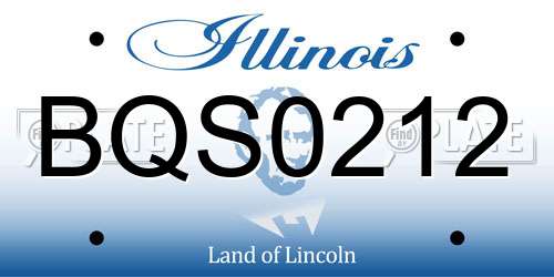 BQS0212 Illinois License Plate