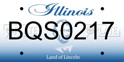 BQS0217 Illinois License Plate