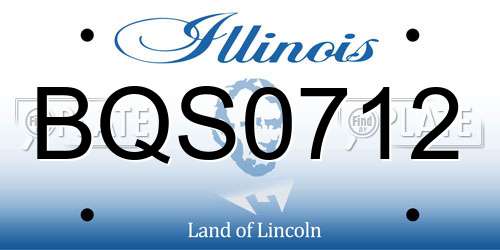 BQS0712 Illinois License Plate