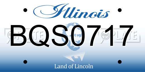 BQS0717 Illinois License Plate