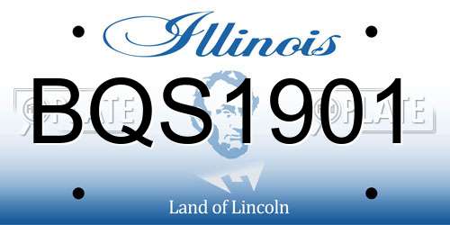 BQS1901 Illinois License Plate