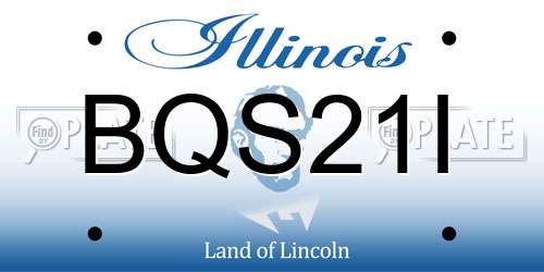 BQS21I Illinois License Plate