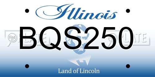 BQS250 Illinois License Plate