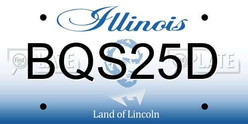 BQS25D Illinois License Plate