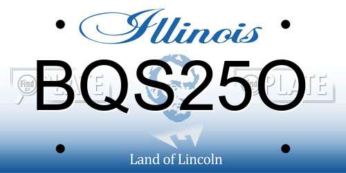 BQS25O Illinois License Plate