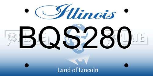 BQS280 Illinois License Plate