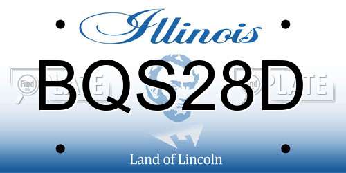 BQS28D Illinois License Plate