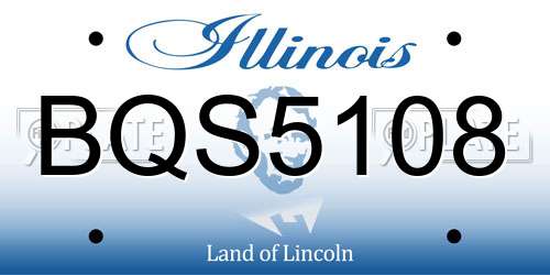 BQS5108 Illinois License Plate