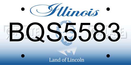 BQS5583 Illinois License Plate