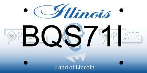 BQS71I Illinois License Plate