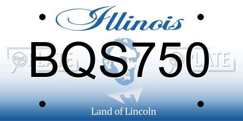BQS750 Illinois License Plate