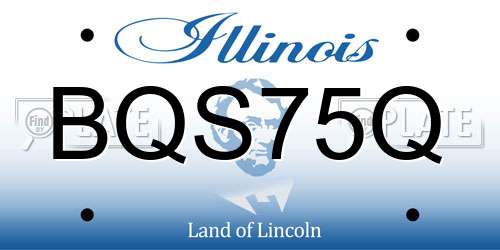 BQS75Q Illinois License Plate