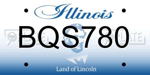 BQS780 Illinois License Plate