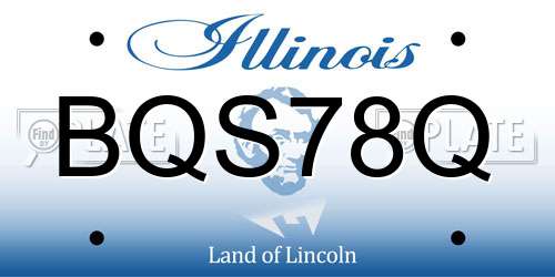 BQS78Q Illinois License Plate