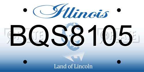 BQS8105 Illinois License Plate