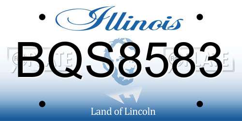 BQS8583 Illinois License Plate