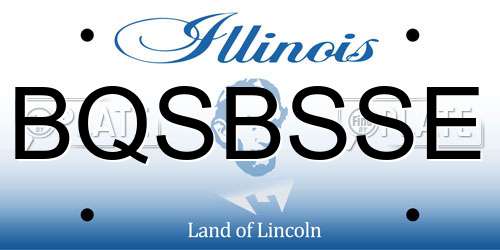 BQSBSSE Illinois License Plate