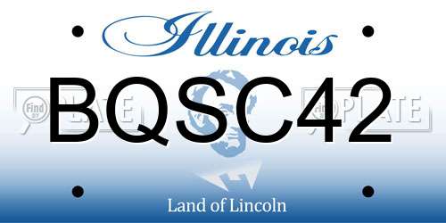 BQSC42 Illinois License Plate