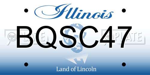 BQSC47 Illinois License Plate