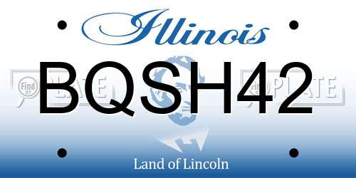 BQSH42 Illinois License Plate