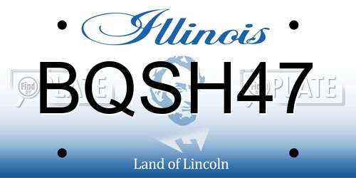 BQSH47 Illinois License Plate