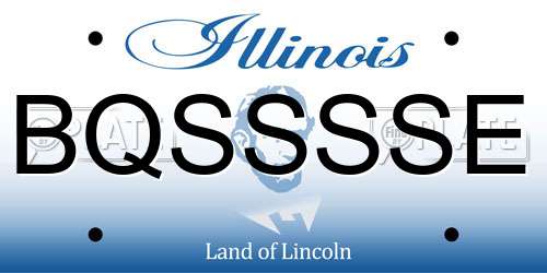 BQSSSSE Illinois License Plate