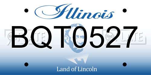 BQT0527 Illinois License Plate