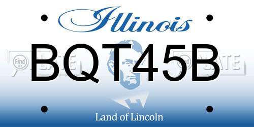 BQT45B Illinois License Plate