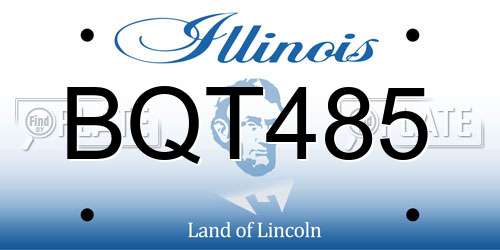 BQT485 Illinois License Plate