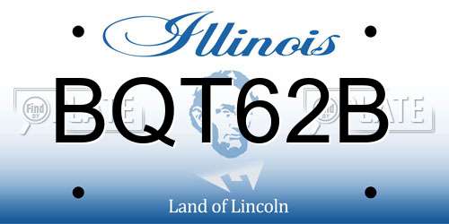 BQT62B Illinois License Plate