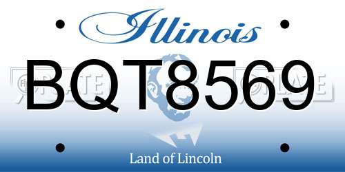 BQT8569 Illinois License Plate