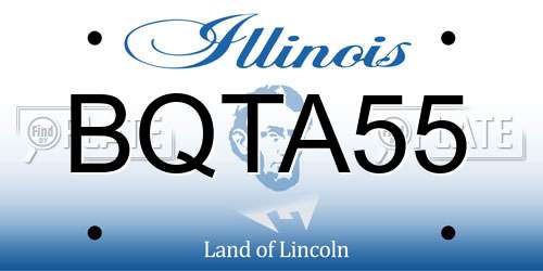 BQTA55 Illinois License Plate