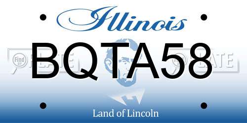 BQTA58 Illinois License Plate