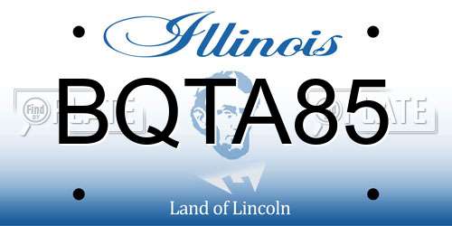 BQTA85 Illinois License Plate