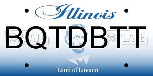BQTDBTT Illinois License Plate
