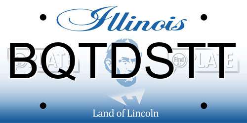 BQTDSTT Illinois License Plate
