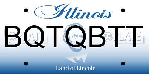 BQTQBTT Illinois License Plate