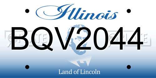 BQV2044 Illinois License Plate