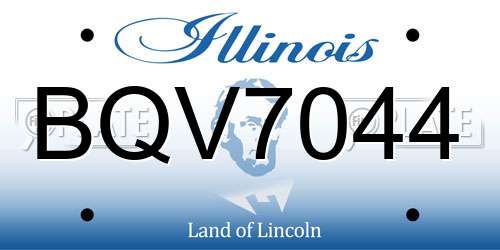 BQV7044 Illinois License Plate