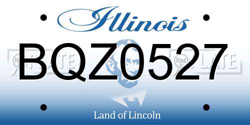 BQZ0527 Illinois License Plate