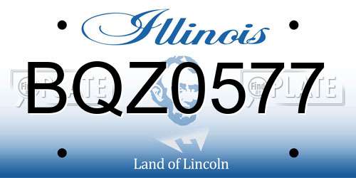 BQZ0577 Illinois License Plate