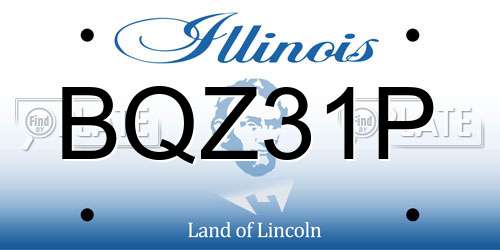 BQZ31P Illinois License Plate